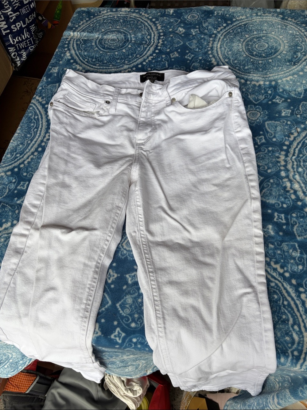 Banana republic white jeans